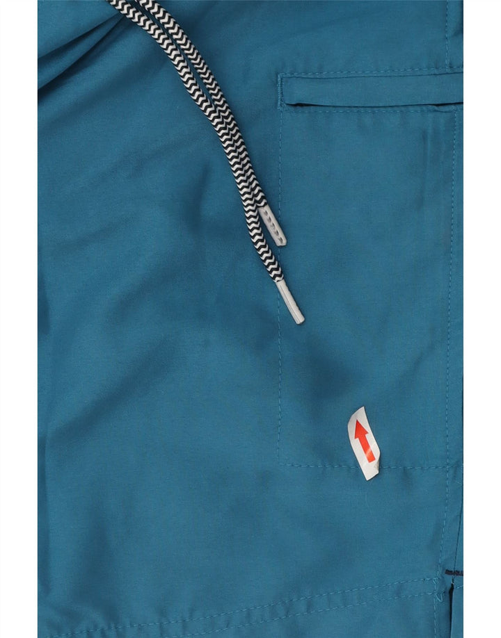 Shorts de natação masculino Peacock Cargo da Marks & Spencer poliéster azul médio