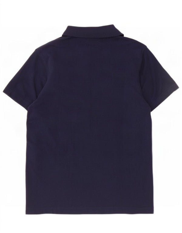 Camisa polo masculina Lacoste tamanho 4 médio algodão azul marinho