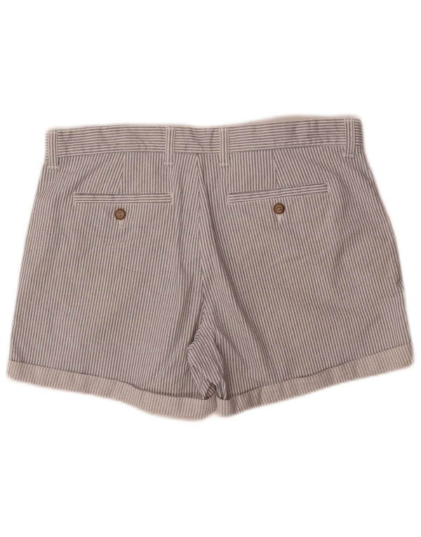 Shorts feminino Chino Girlfriend da Gap Reino Unido 14 grande W34 algodão listrado branco