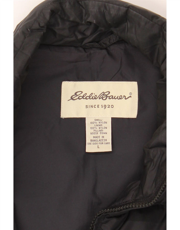 EDDIE BAUER Womens Padded Gilet UK 16 Large Black Nylon Vintage Eddie Bauer and Second-Hand Eddie Bauer from Messina Hembry 