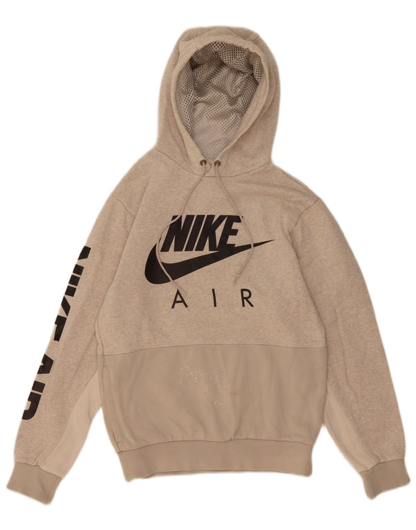 Nike Mens Graphic Hoodie Jumper XS Cinza Colorblock Algodão