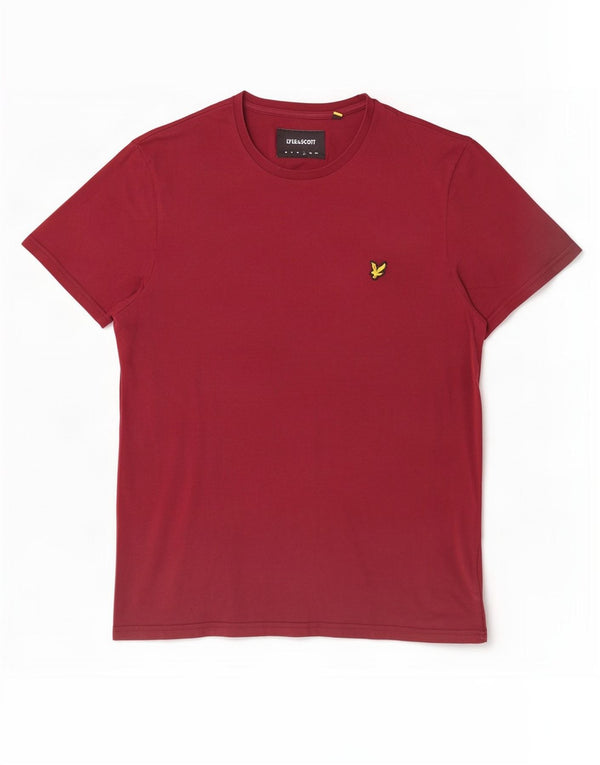 Camiseta masculina Lyle & Scott grande algodão Borgonha