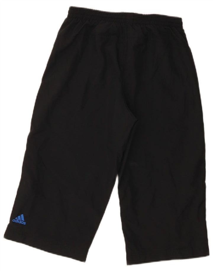 Shorts esportivos gráficos Adidas meninos 11-12 anos preto poliéster