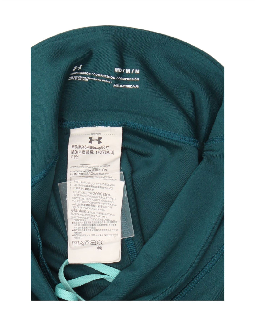 Under Armour Womens Graphic Leggings UK 12 Médio Turquesa Poliéster