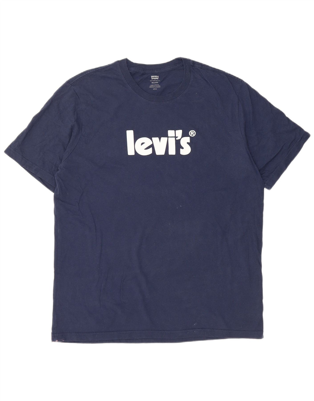 Camiseta masculina Levi's Relaxed Graphic Top Médio Algodão Azul Marinho