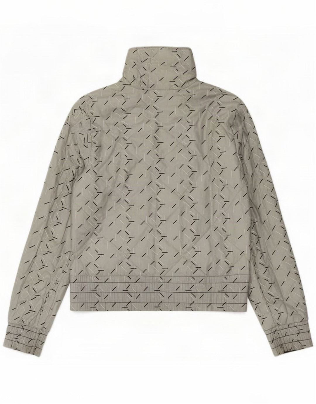Jaqueta reversível feminina Nike Reino Unido 8/10 Nylon geométrico cinza pequeno