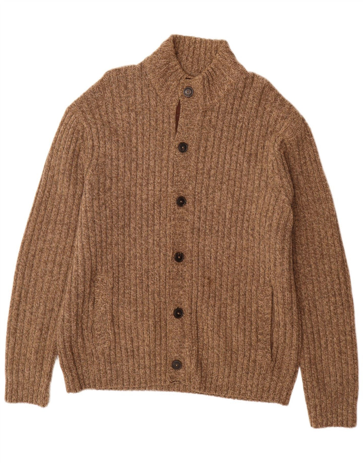 Suéter cardigã masculino WESTBURY XL marrom manchado