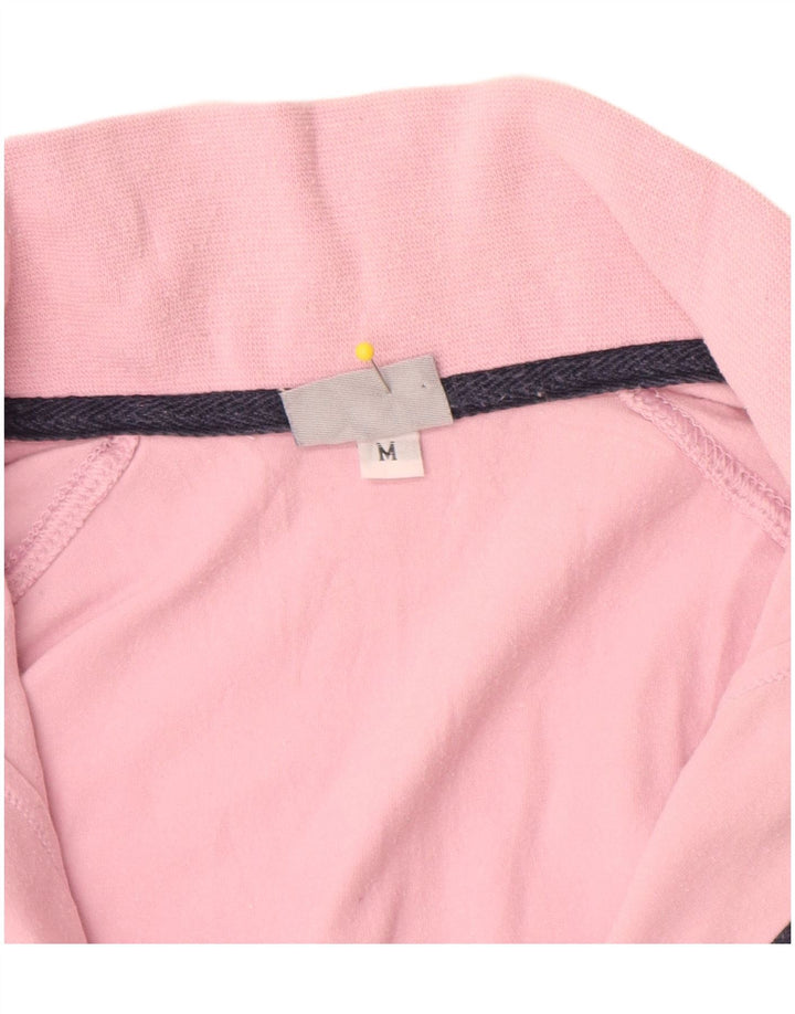 Asics Womens Tracksuit Top Jacket UK 12 Médio Algodão Rosa