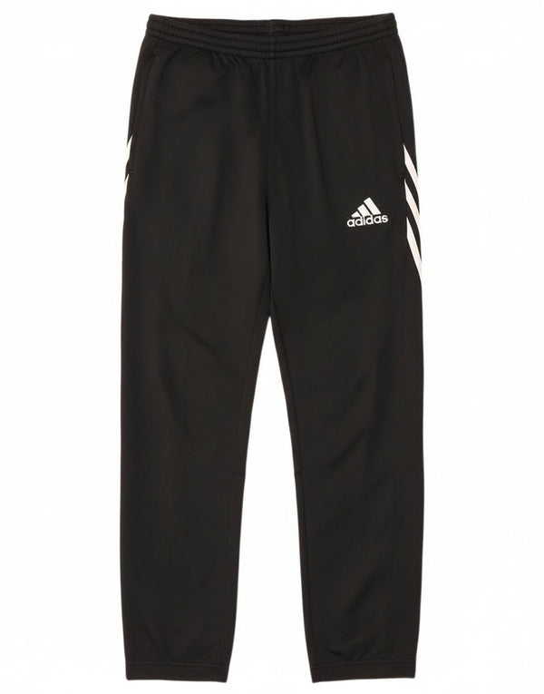 Adidas meninos joggers calças de treino 13-14 anos XL preto listrado esportes