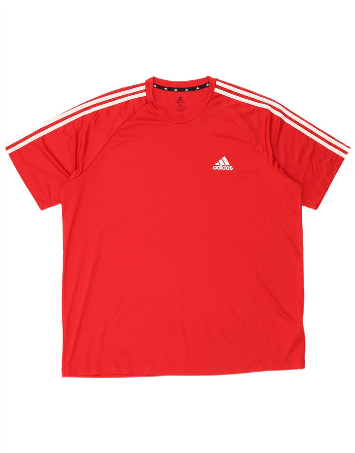 Adidas Mens Aeroready Camiseta Top 2XL Poliéster Vermelho