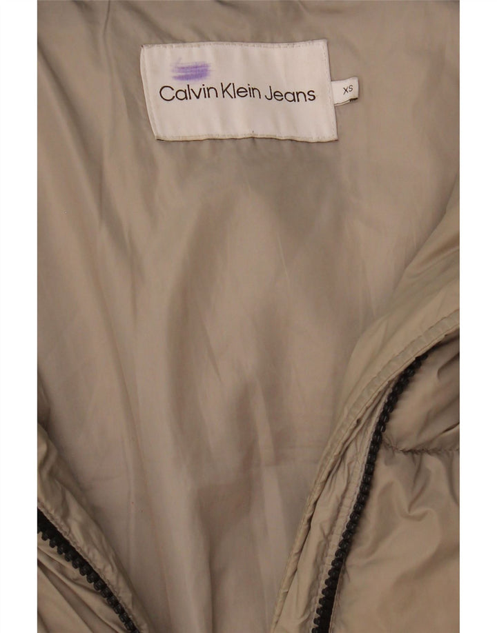 Jaqueta acolchoada masculina Calvin Klein Jeans UK 34 XS poliamida bege