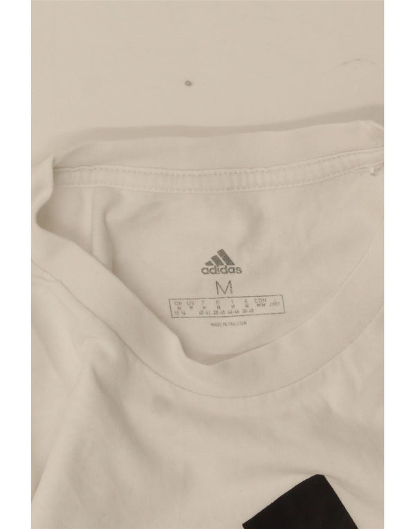 Camiseta Adidas Feminina Graphic Top UK 12/14 Médio Branco