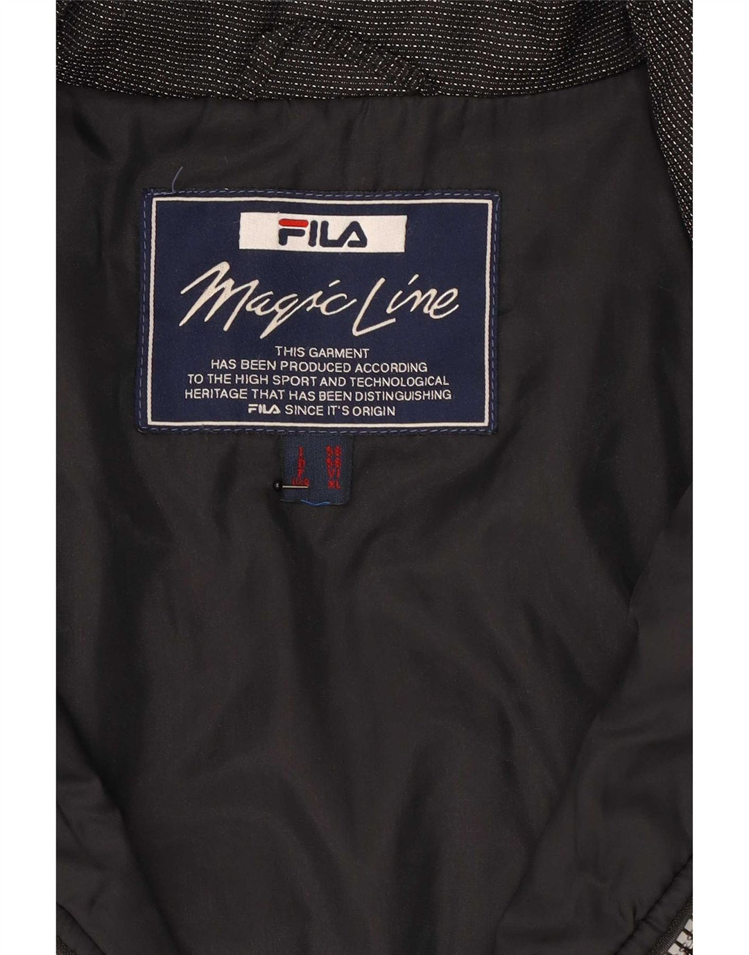 Jaqueta de esqui masculina Fila com capuz IT 56 3XL azul marinho Colourblock