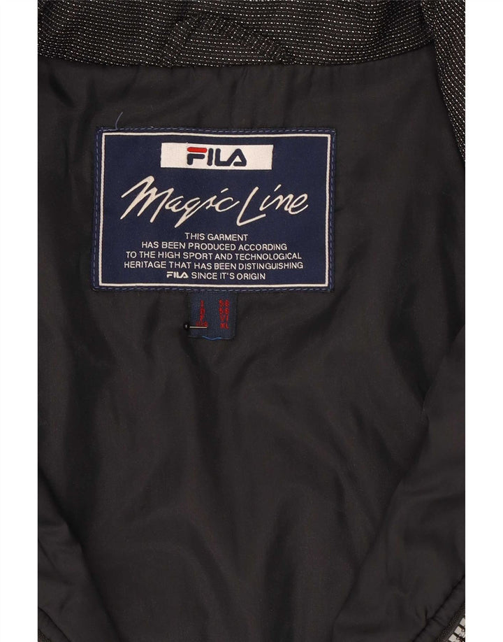 Jaqueta de esqui masculina Fila com capuz IT 56 3XL azul marinho Colourblock