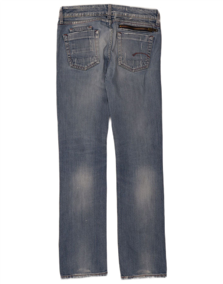 Jeans retos femininos G-Star W27 L32 algodão azul