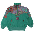 Silvy Mens Zip Neck Fleece Jumper XL Poliéster Geométrico Verde