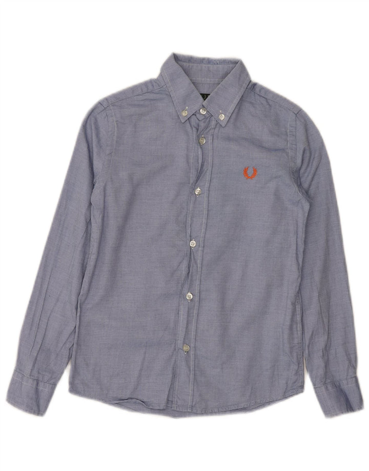 Camisa masculina FRED PERRY 7-8 anos azul manchada