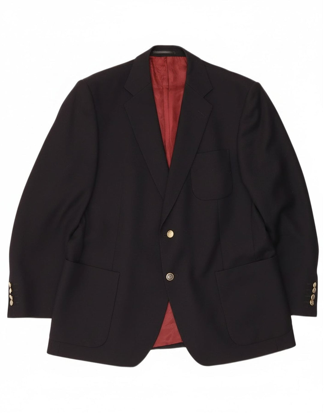 Jaqueta blazer masculina Magee com 2 botões Reino Unido 44 grande lã azul marinho