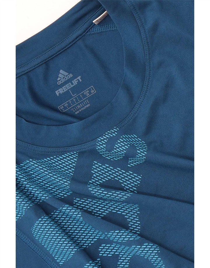 Camiseta Adidas Masculina Climalite Graphic Top Grande Azul