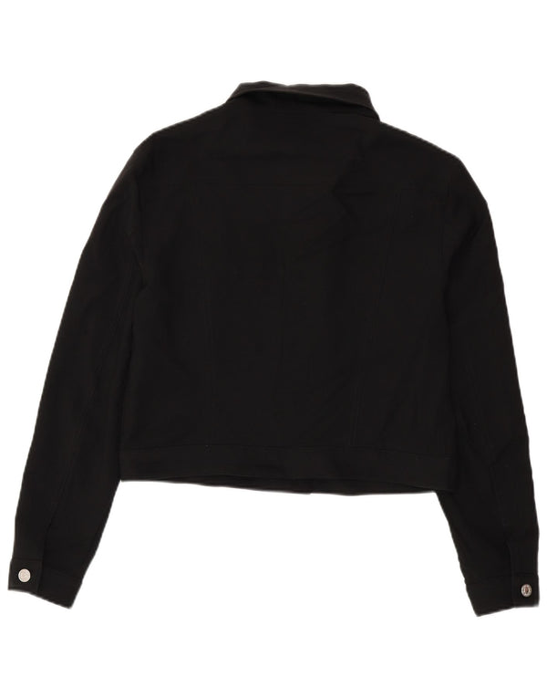 Jaqueta bomber feminina Benetton UK 14 grande poliéster preto