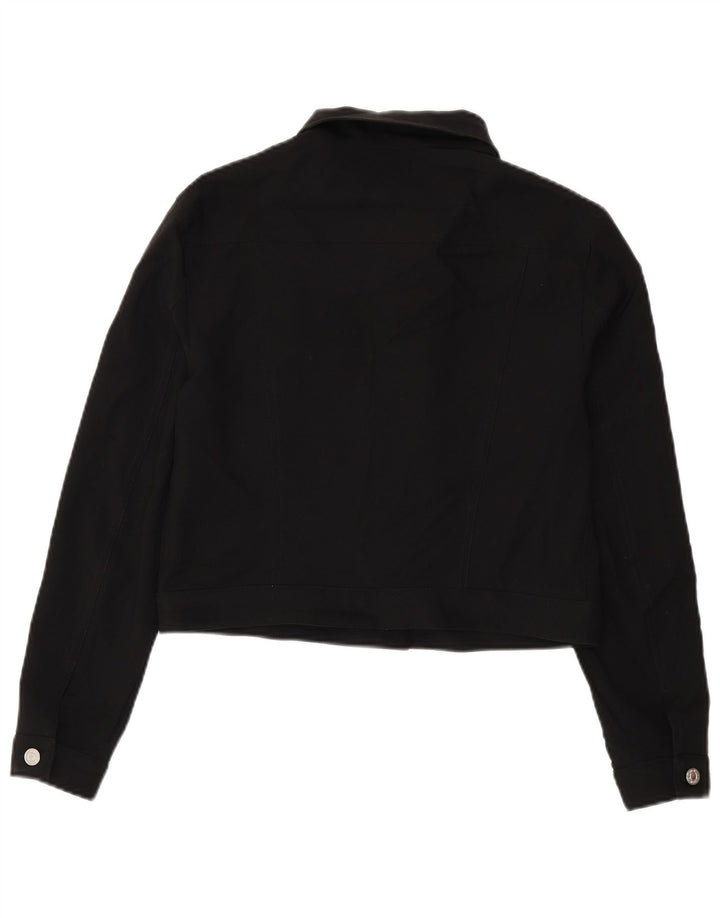 Jaqueta bomber feminina Benetton UK 14 grande poliéster preto
