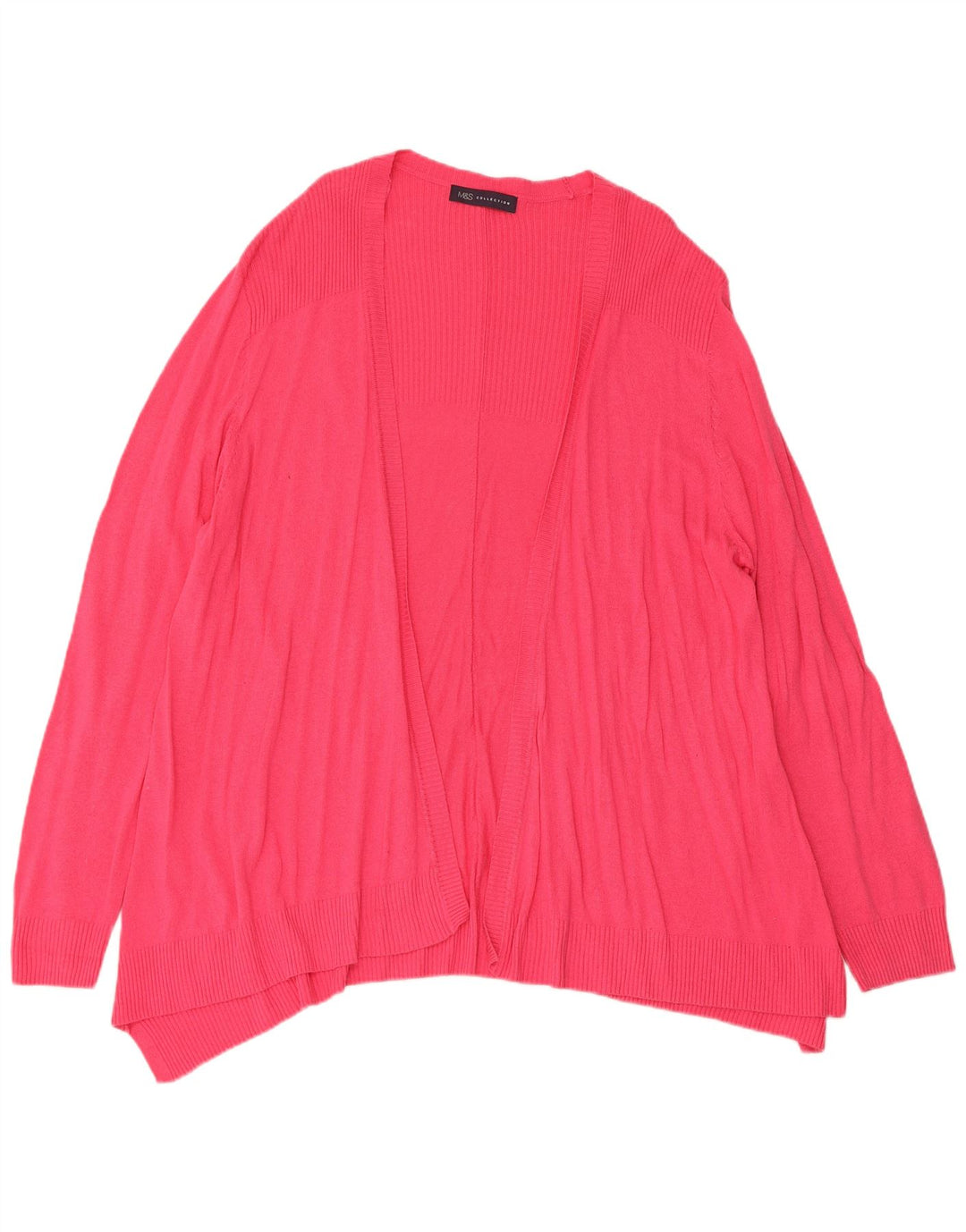 Suéter cardigã aberto feminino Marks & Spencer Reino Unido 14 grande rosa