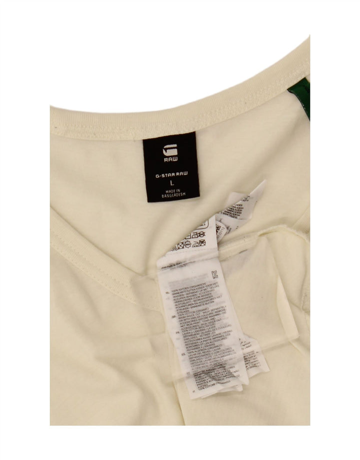 Camiseta feminina G-STAR UK 16 grande algodão branco