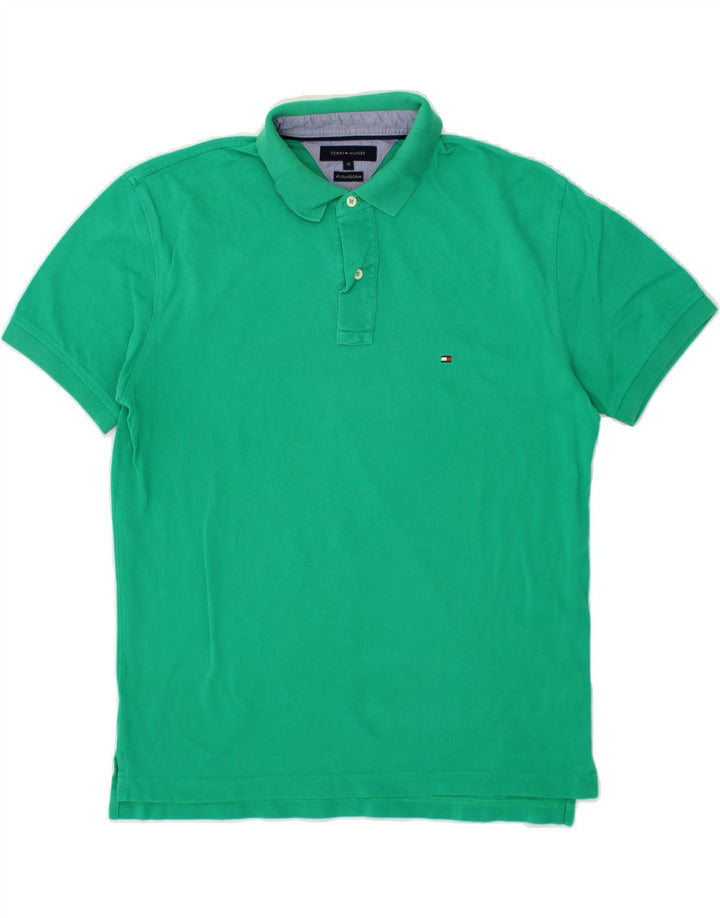 TOMMY HILFIGER Mens Polo Shirt XL Green Cotton Vintage Tommy Hilfiger and Second-Hand Tommy Hilfiger from Messina Hembry 