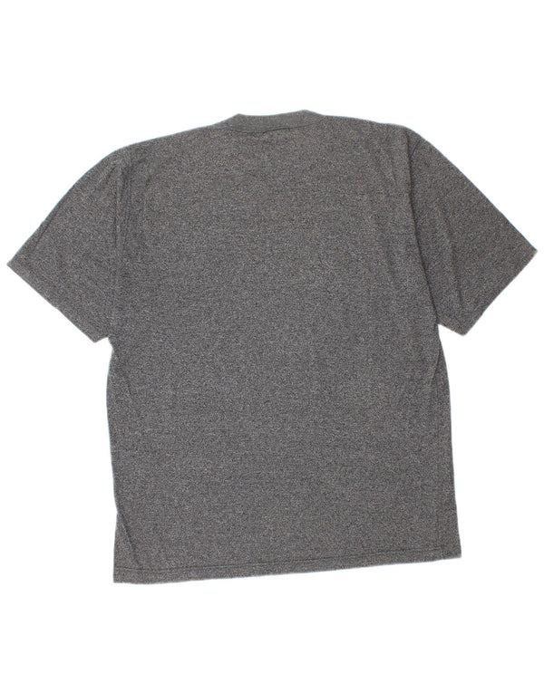 Camiseta masculina Asics Top cinza médio algodão manchado
