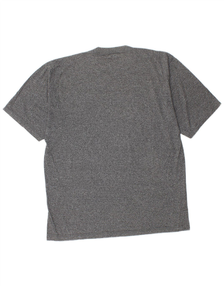 Camiseta masculina Asics Top cinza médio algodão manchado