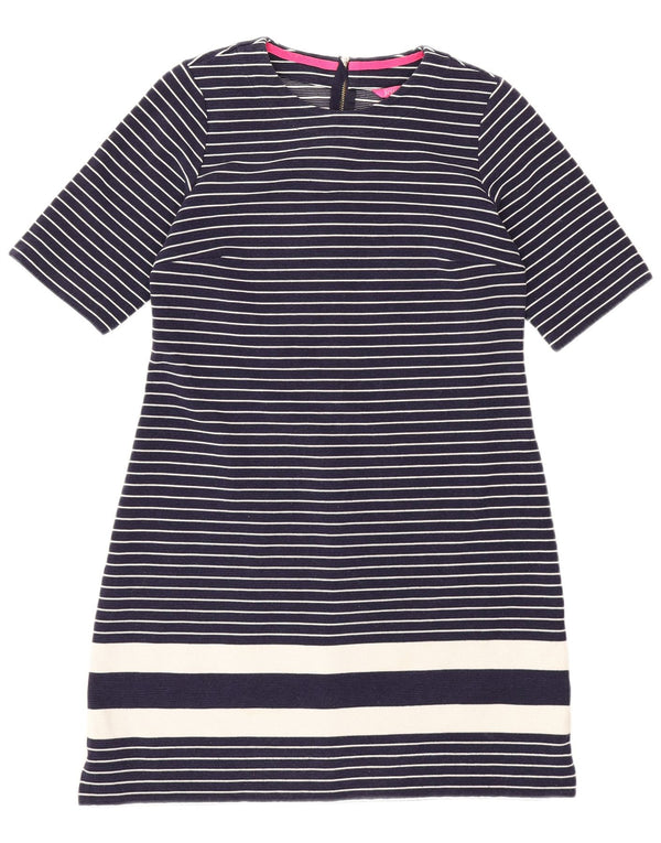 Vestido camiseta feminino Joules UK 12 médio azul marinho listrado náutico
