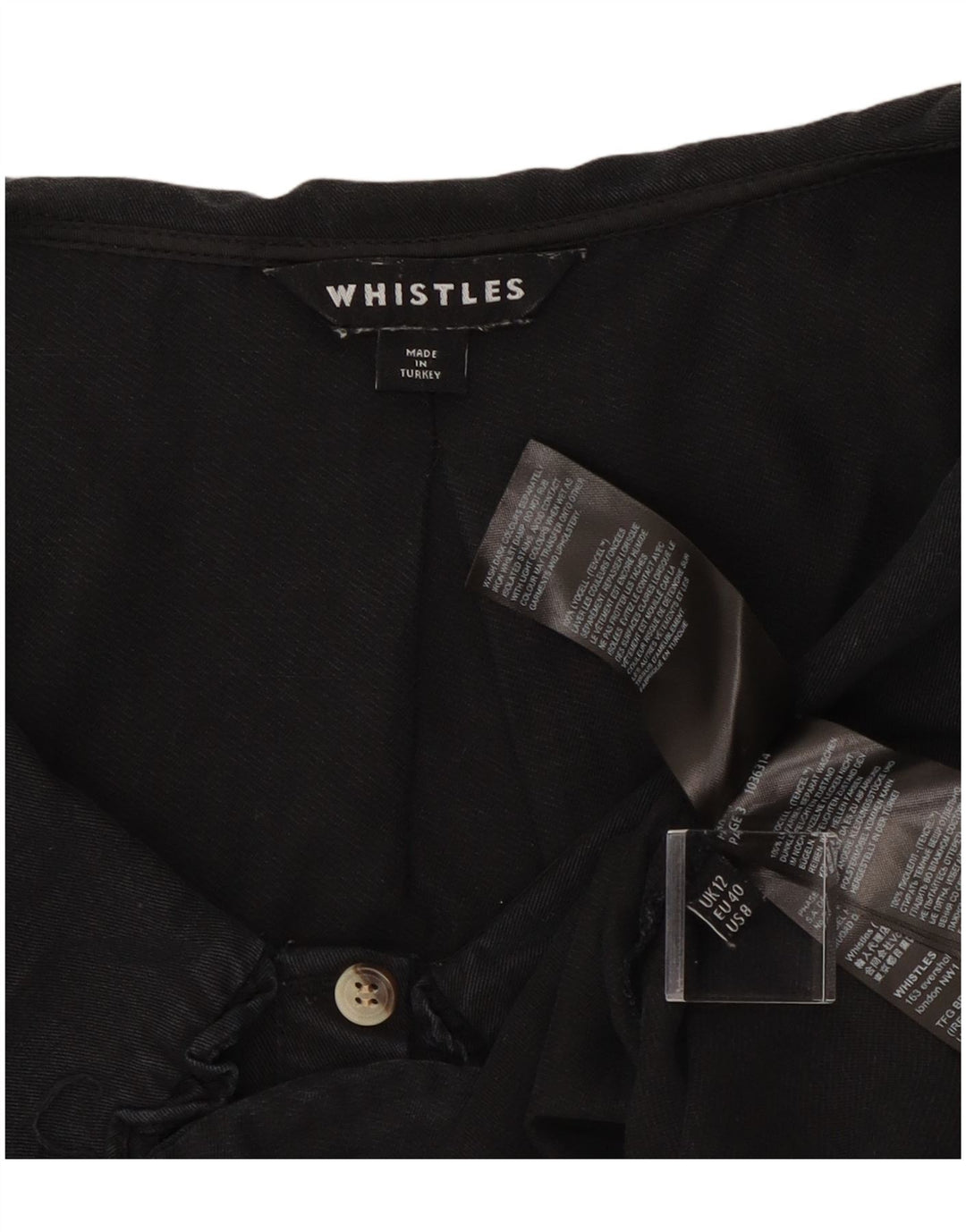 Blusa feminina Whistle UK 12 Lycra preta média