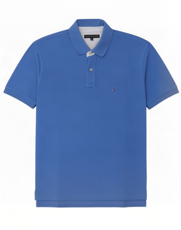 Camisa polo masculina Tommy Hilfiger XL azul algodão