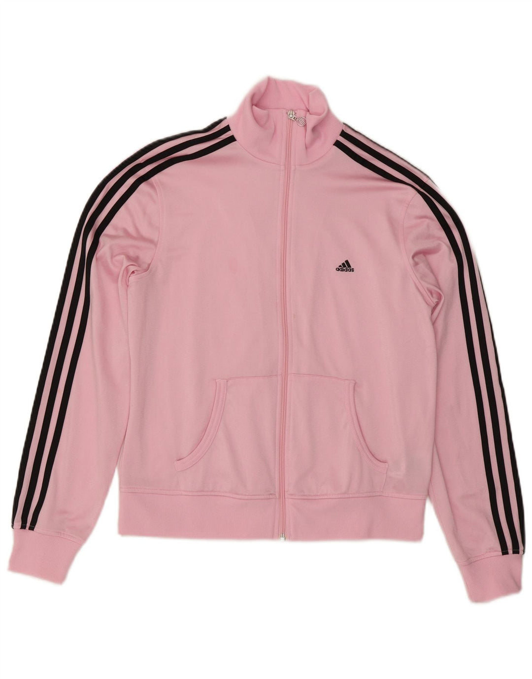 Adidas Womens Tracksuit Top Jacket UK 16 Grande Rosa Poliéster