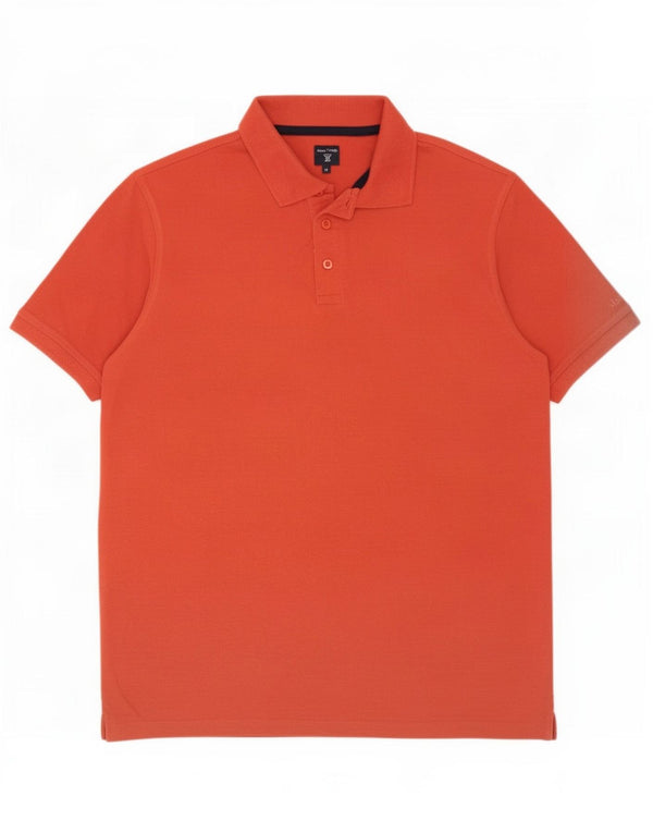 Camisa polo masculina James Pringle algodão laranja médio