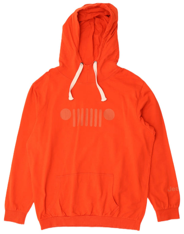 Jumper com capuz gráfico masculino JEEP 2XL algodão laranja