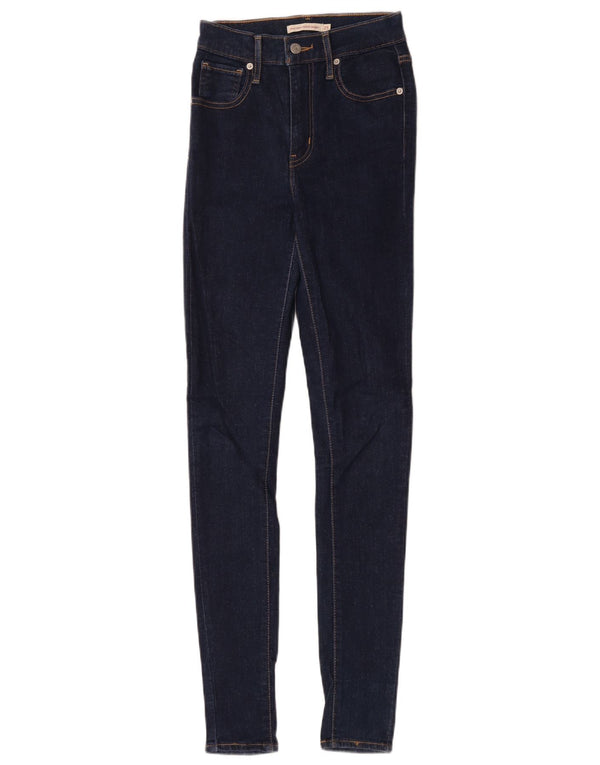Calça jeans feminina Levi's Mile High Super Skinny W25 L31 azul marinho algodão