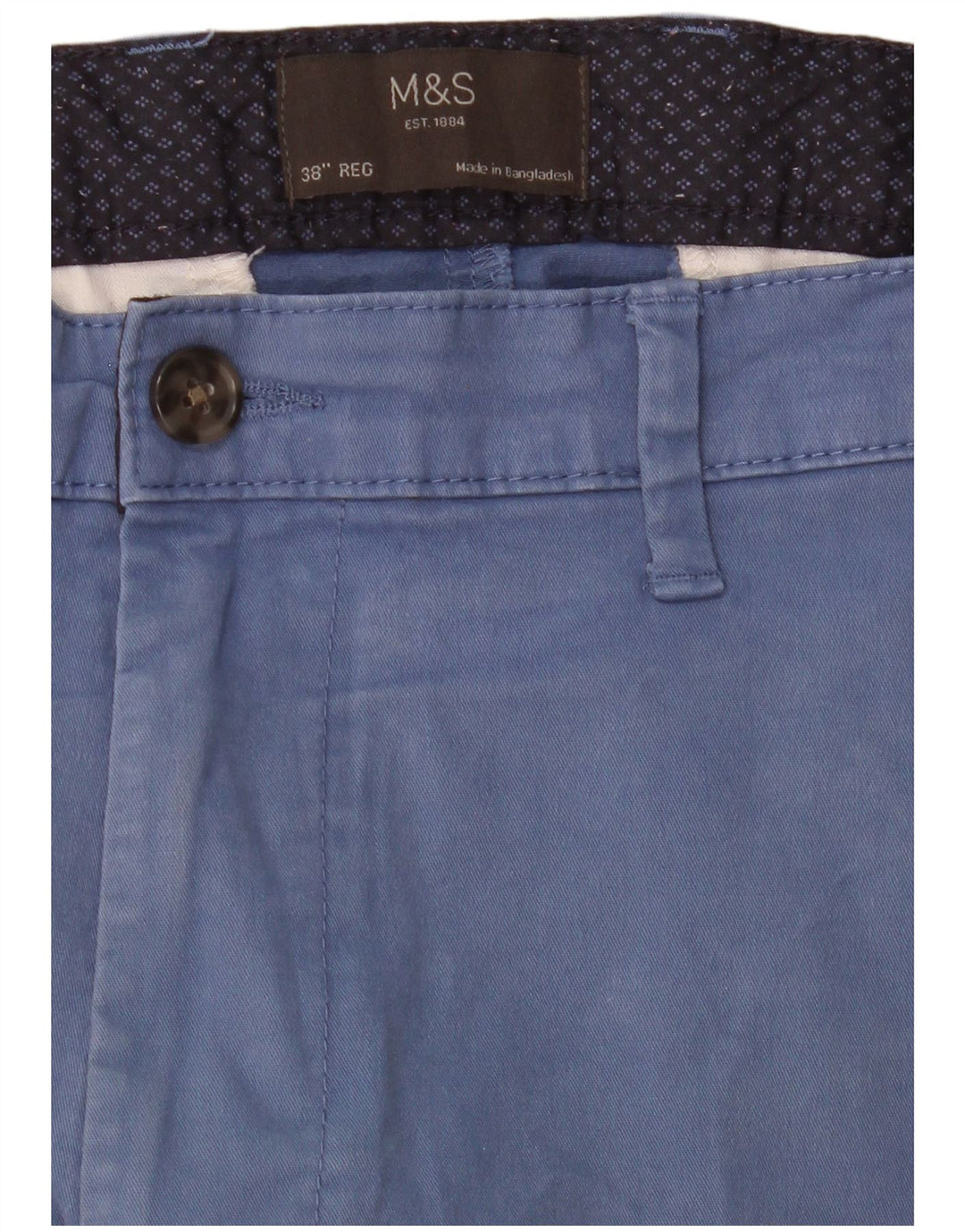 Shorts chino masculino MARKS & SPENCER W38 XL azul