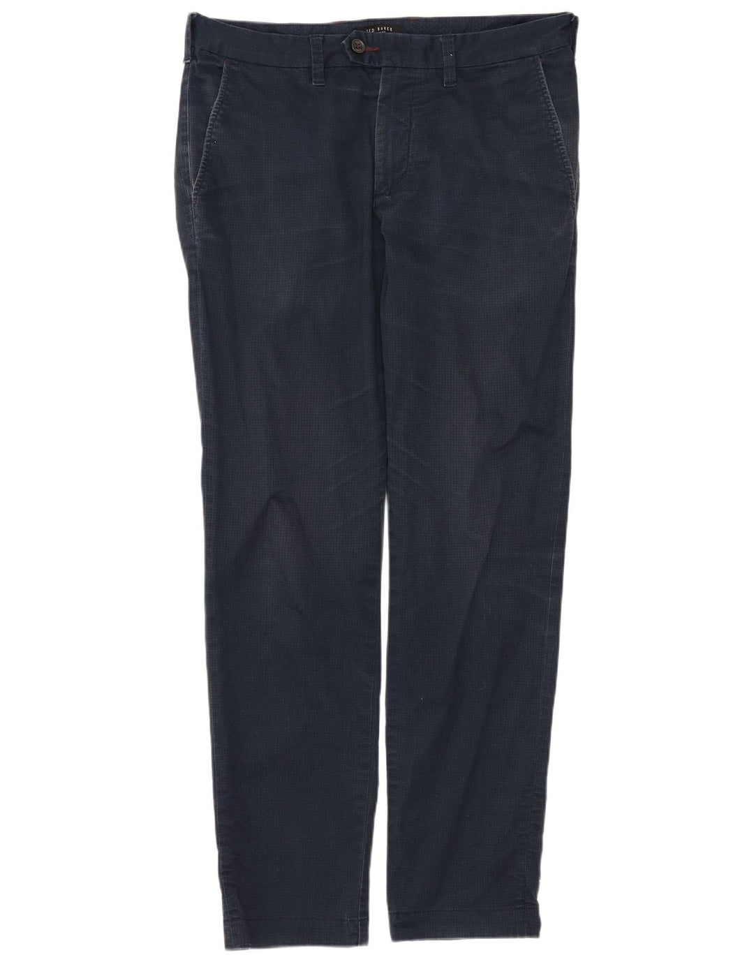 Calça masculina slim Ted Baker W30 L29 algodão azul marinho