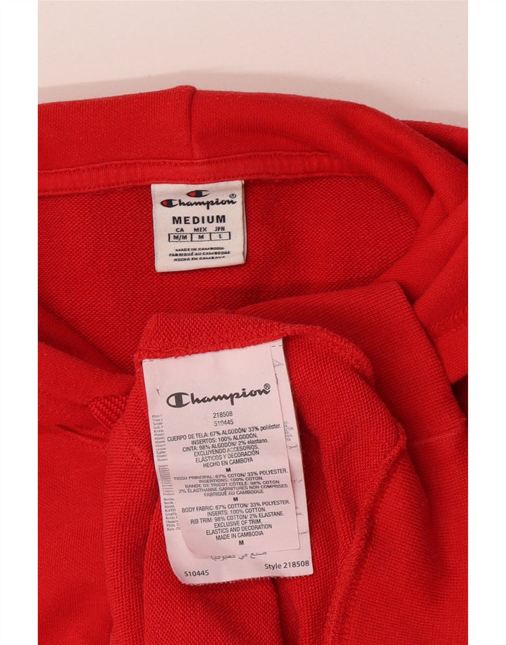 Jumper com capuz gráfico masculino Champion médio algodão vermelho