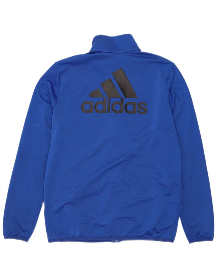 Casaco de treino gráfico Adidas Boys 13-14 anos azul poliéster