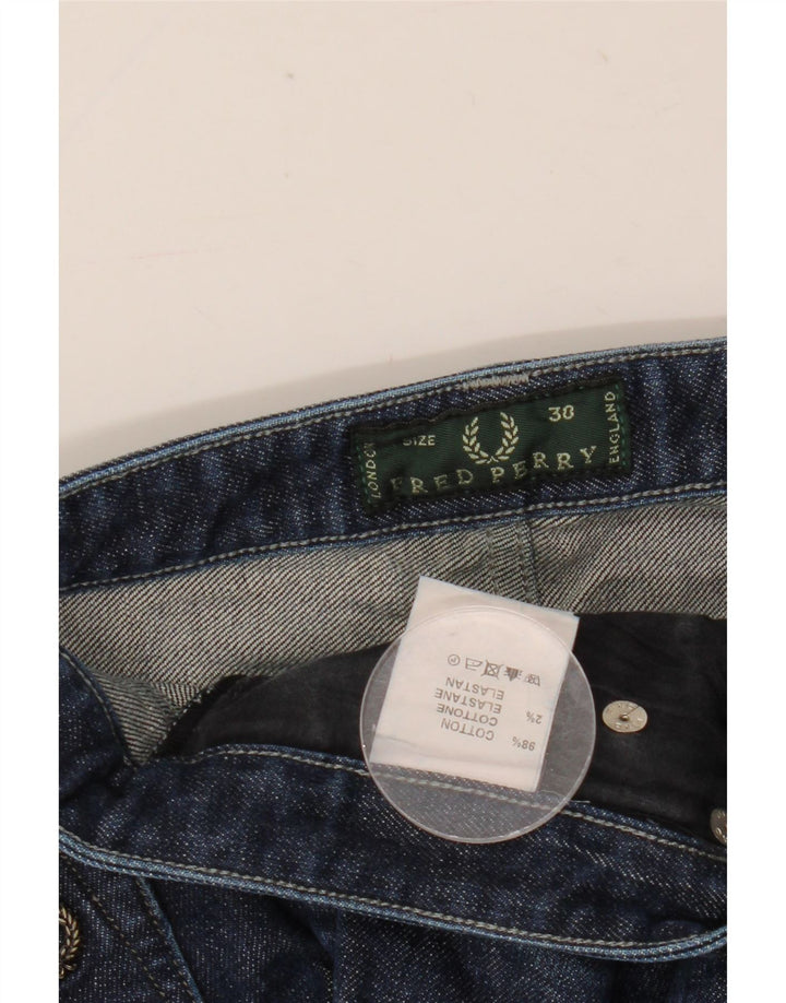 Fred Perry Womens Slim Jeans W30 L31 Navy Blue Cotton