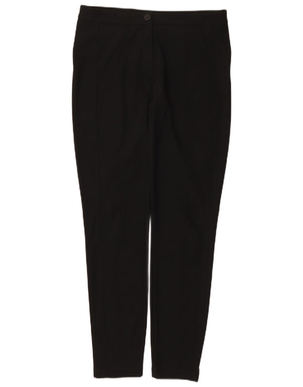 Calça skinny casual feminina Benetton UK 12 médio W32 L30 poliéster preto