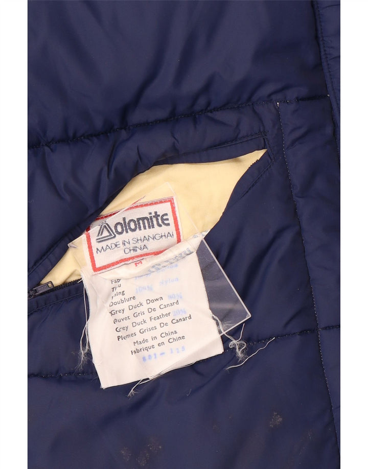 Colete acolchoado reversível masculino Dolomite UK 38 algodão azul marinho médio