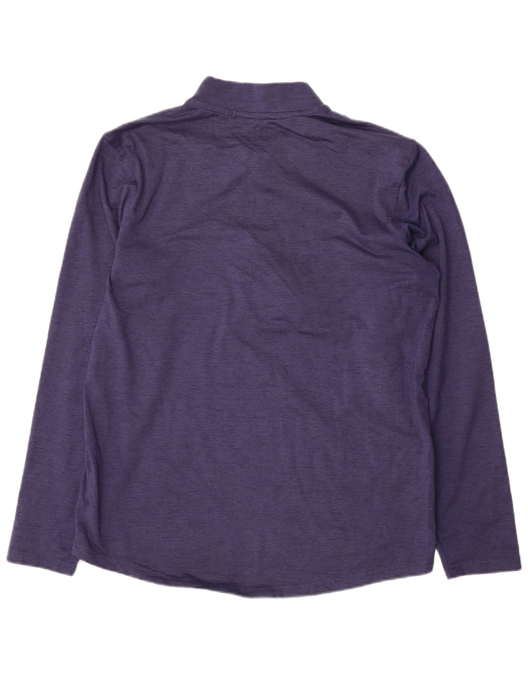 Puma Mens Zip Neck Top Manga Longa Pequeno Azul Colorblock Poliéster