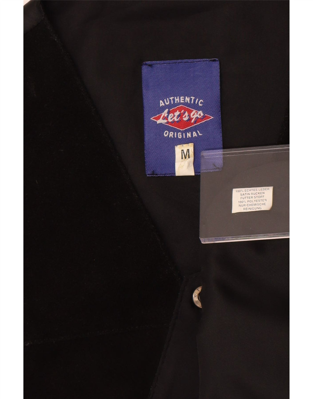 Colete de camurça masculino autêntico, couro preto médio