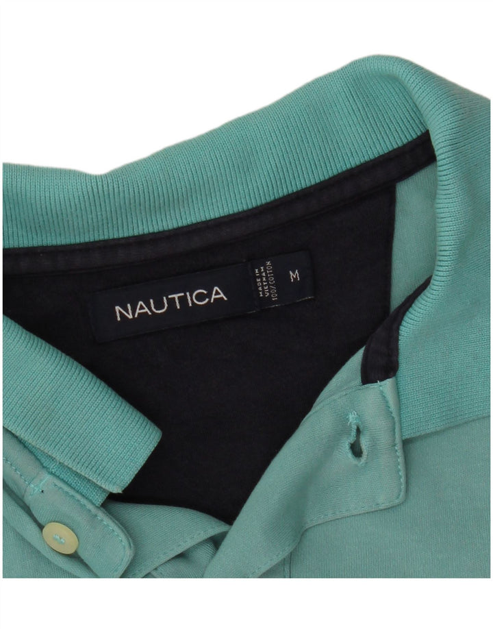 Camisa polo masculina NAUTICA de ajuste solto médio algodão turquesa