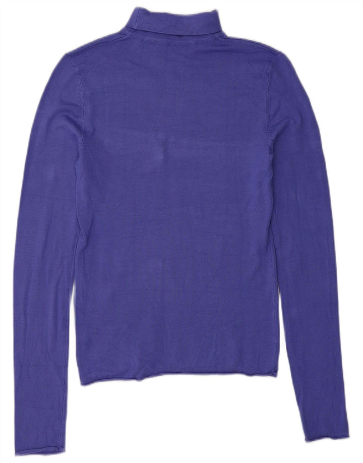 Top feminino Zara manga comprida UK 8 pequeno roxo