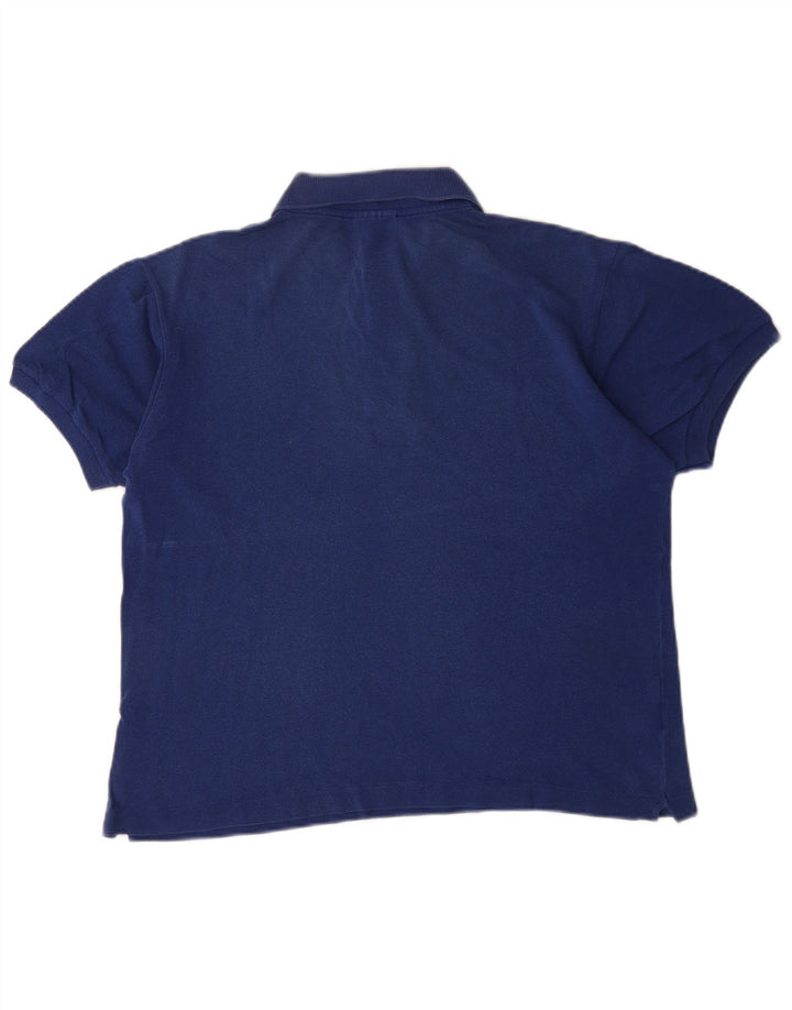 Camisa polo masculina Lacoste tamanho 4 médio algodão azul marinho