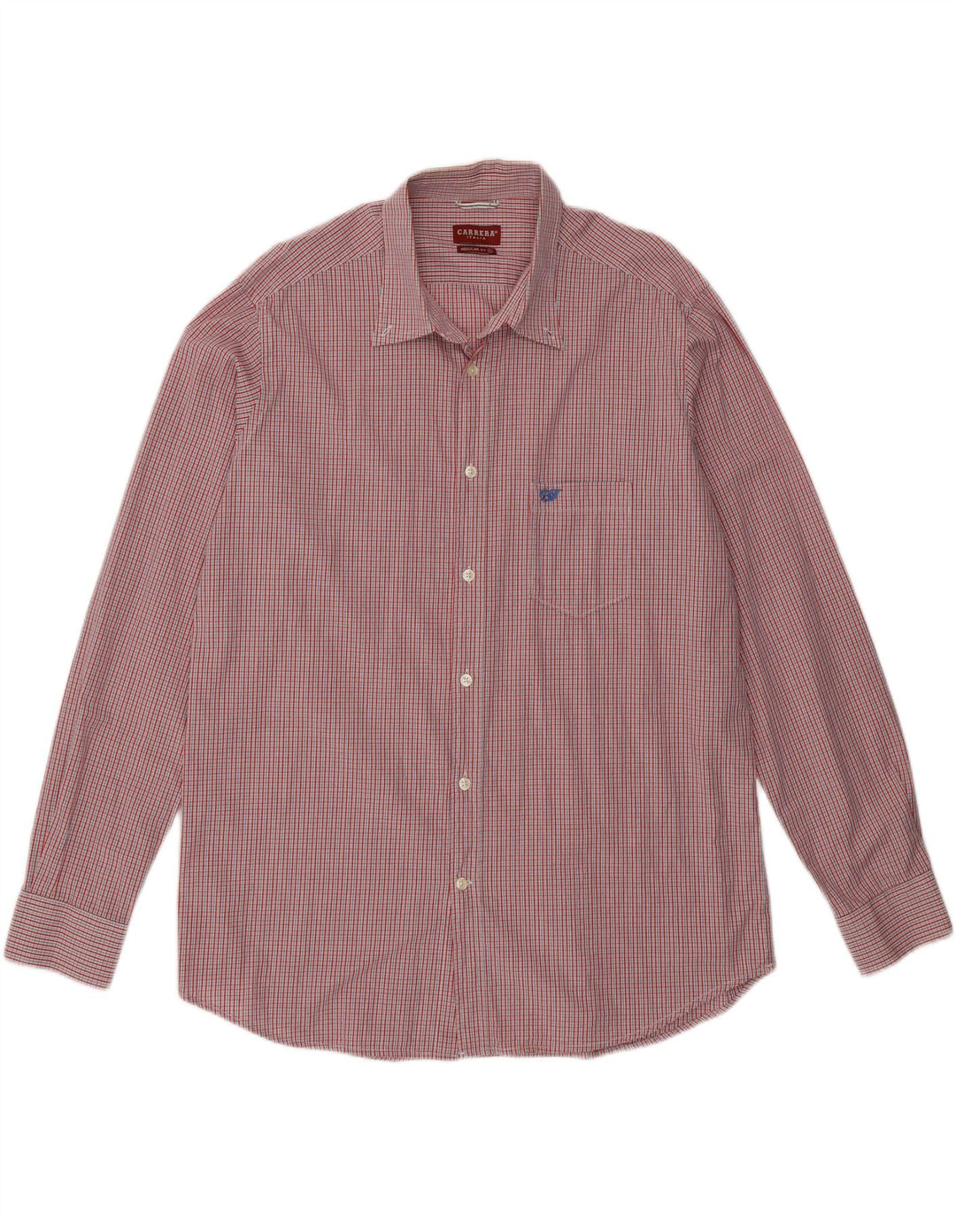 CARRERA Mens Regular Fit Shirt XL Red Check Cotton Vintage Carrera and Second-Hand Carrera from Messina Hembry 